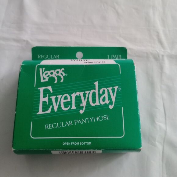 NOS White Leggs Everyday Size L Sheer Toe White Pantyhose Stockings - Picture 1 of 5
